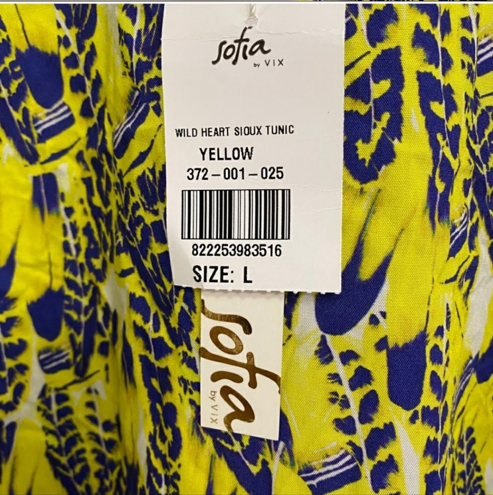 Nwt Sofia by vix Wild Heart Tunic Size Large - Picture 5 of 7